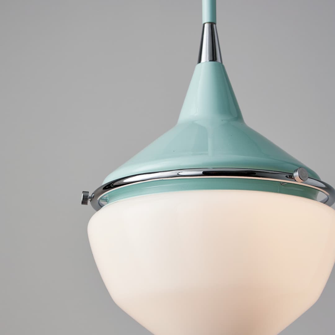 Digby 1 Light Pendant in Mint & Polished Chrome