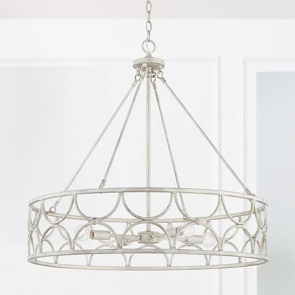 Follie 4 Light Pendant in Winter White
