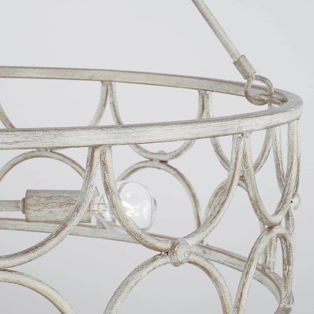 Follie 4 Light Pendant in Winter White