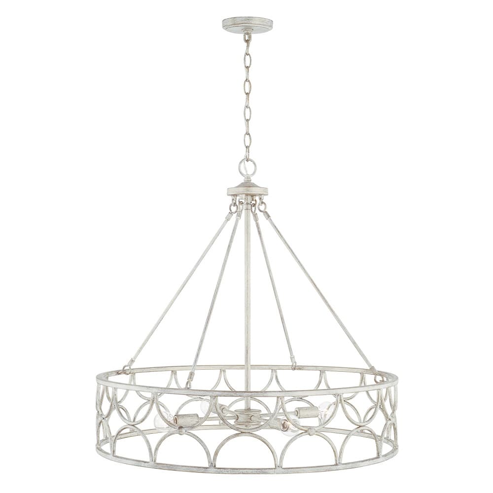Follie 4 Light Pendant in Winter White