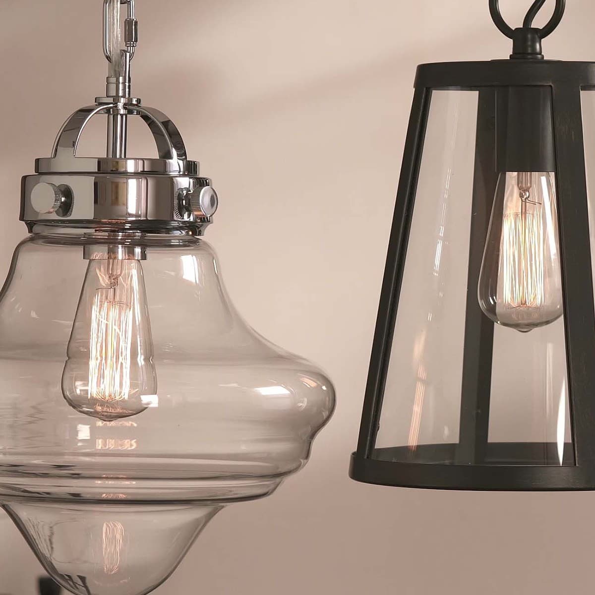 Alfred 1 Light Pendant in Oil Rubbed Bronze with Ribbed Clear Glass-img-3