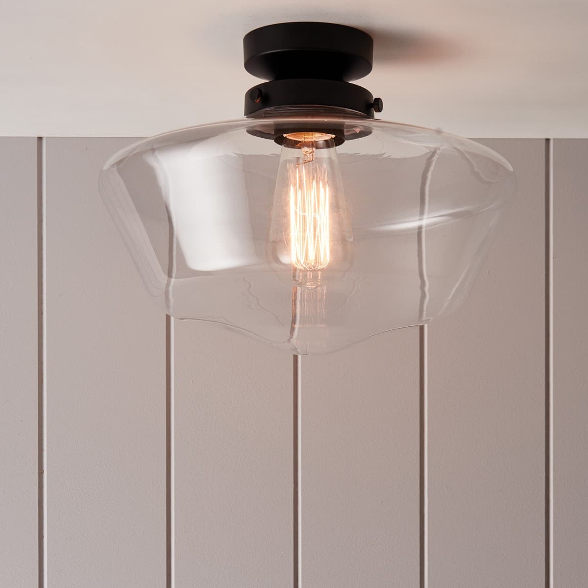 Chrysler Small Schoolhouse Shade in Clear Glass-img-3