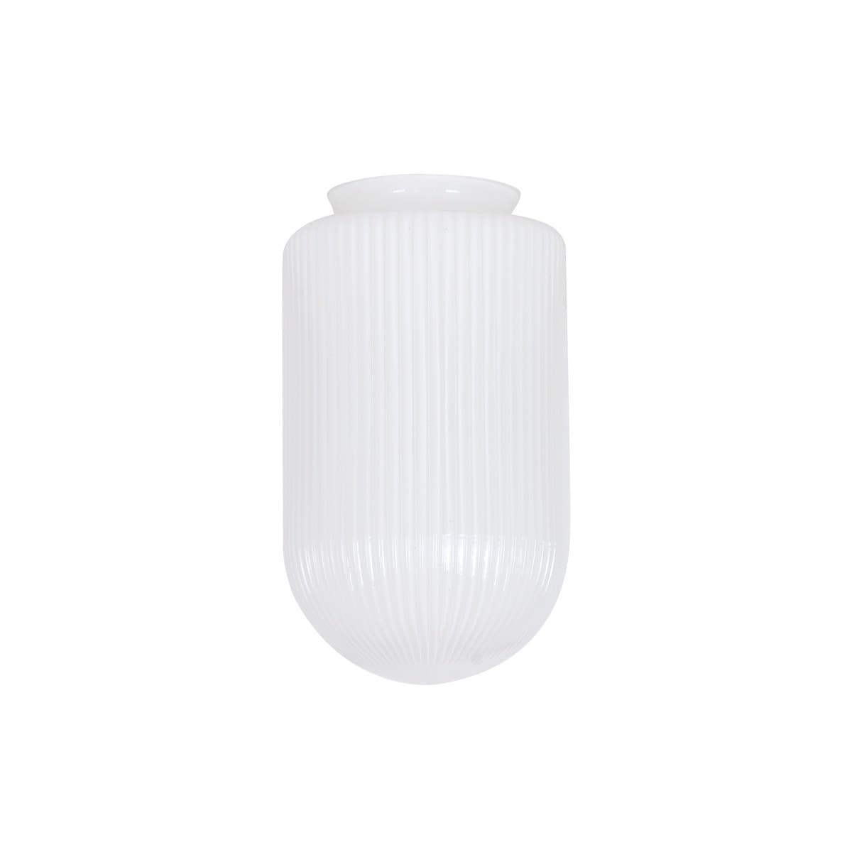 Chrysler Small Ribbed Shade in Gloss Opal Glass-img-1
