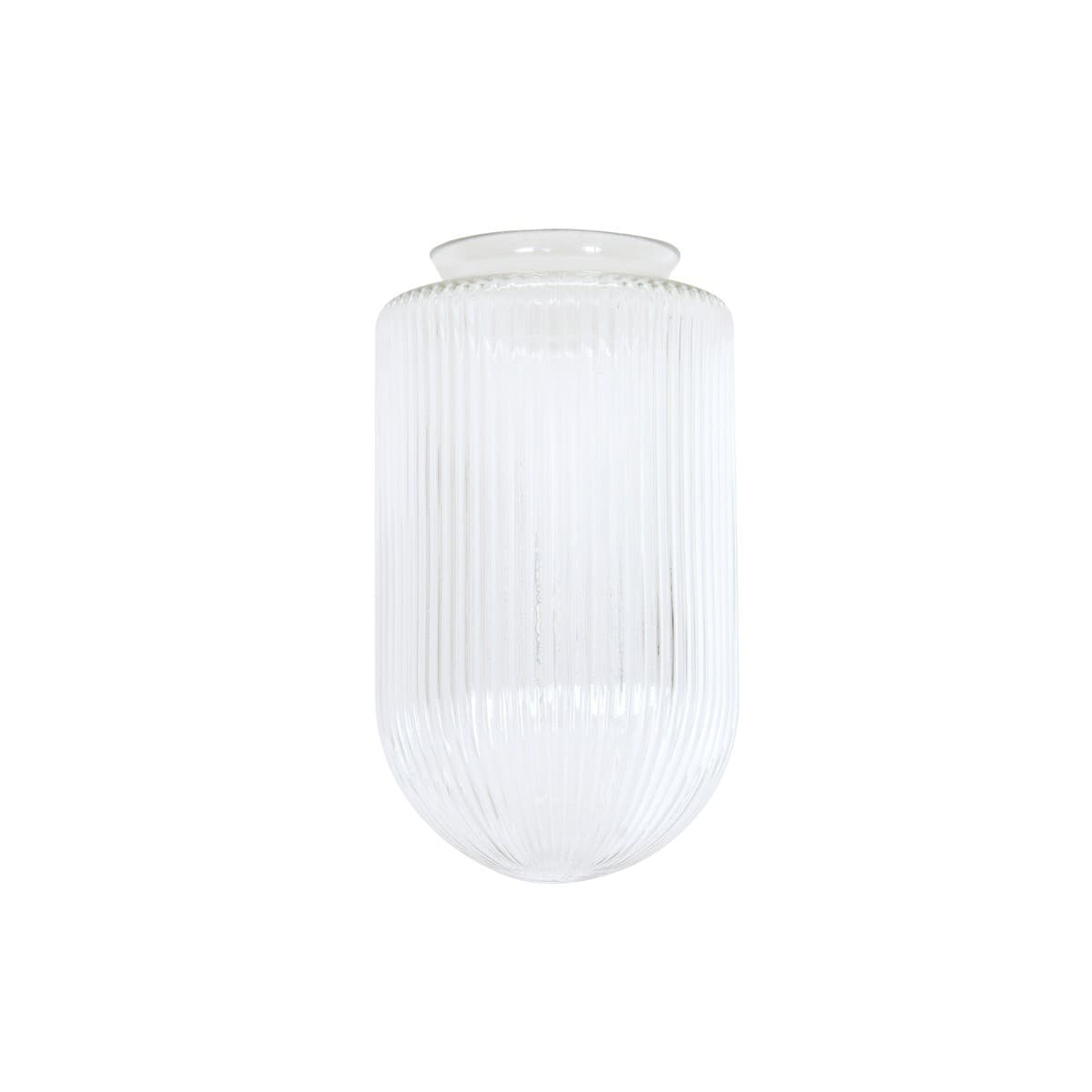 Chrysler Small Ribbed Shade in Clear Glass