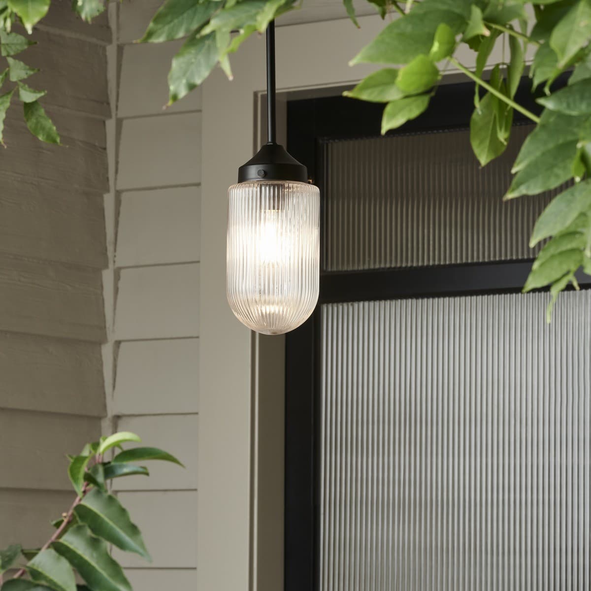 Chrysler Small Ribbed Shade in Clear Glass-img-3