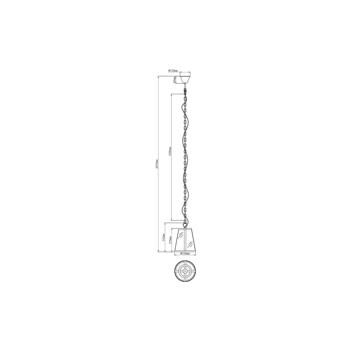 Westhampton 1 Light Pendant in Antique Black-img-2