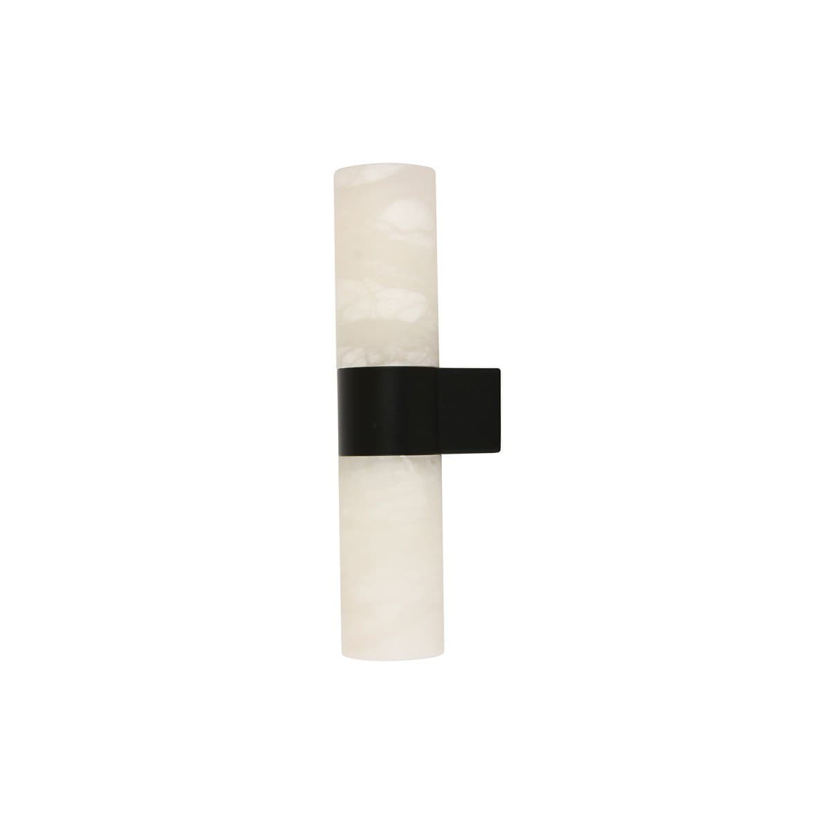 Made by Mayfair Luella 2 Light Wall Bracket in Matte Black with Spanish Alabaster-img-1