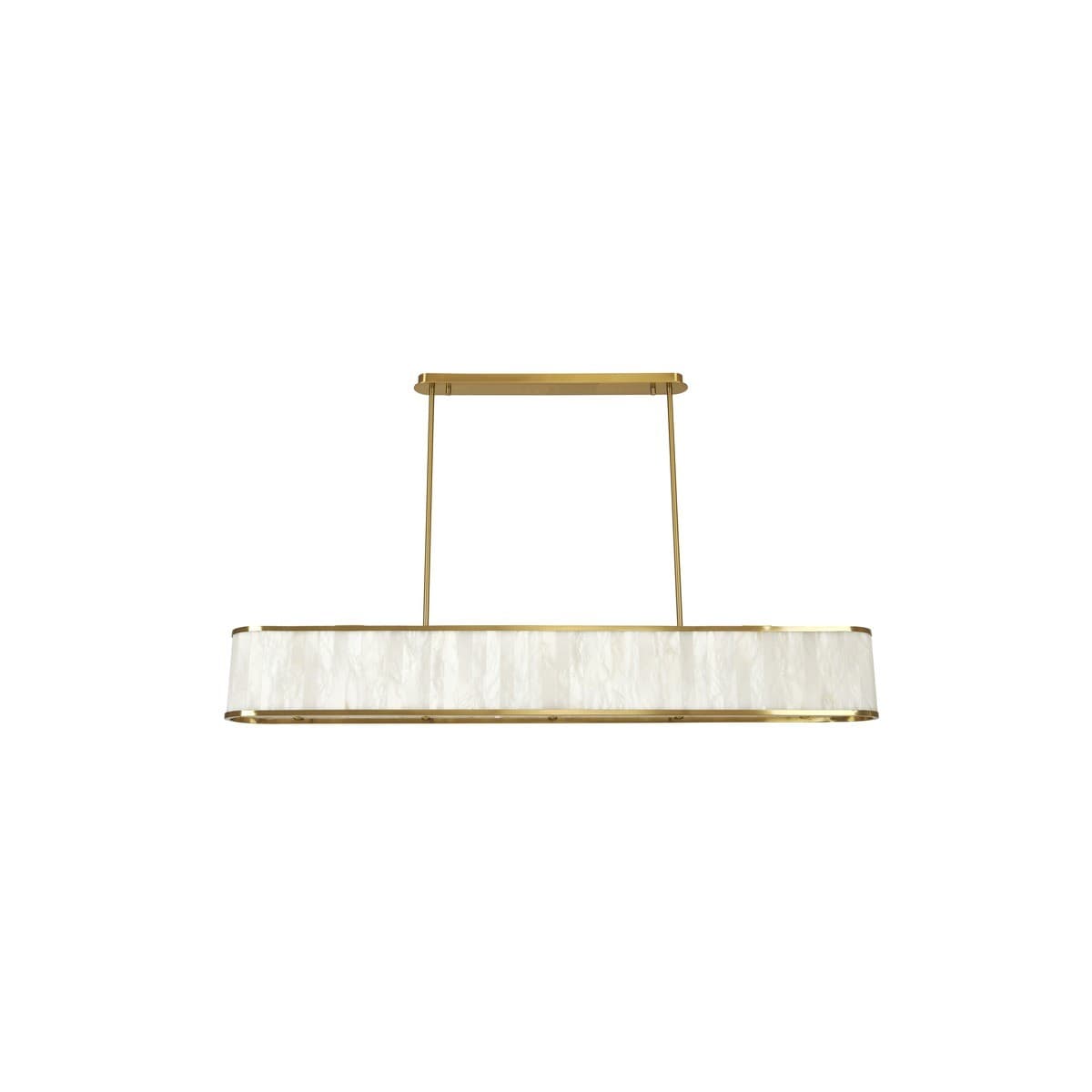 Made by Mayfair Ariana 10 Light Linear Pendant in Aged Brass with Spanish Alabaster-img-1