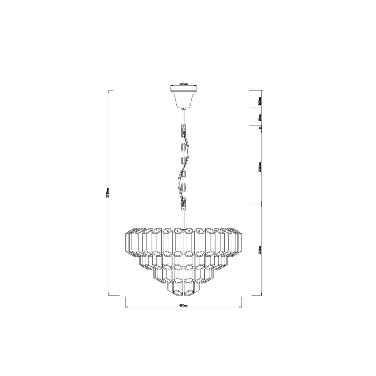 Imperial 6+3 Light Glass Chandelier-img-2