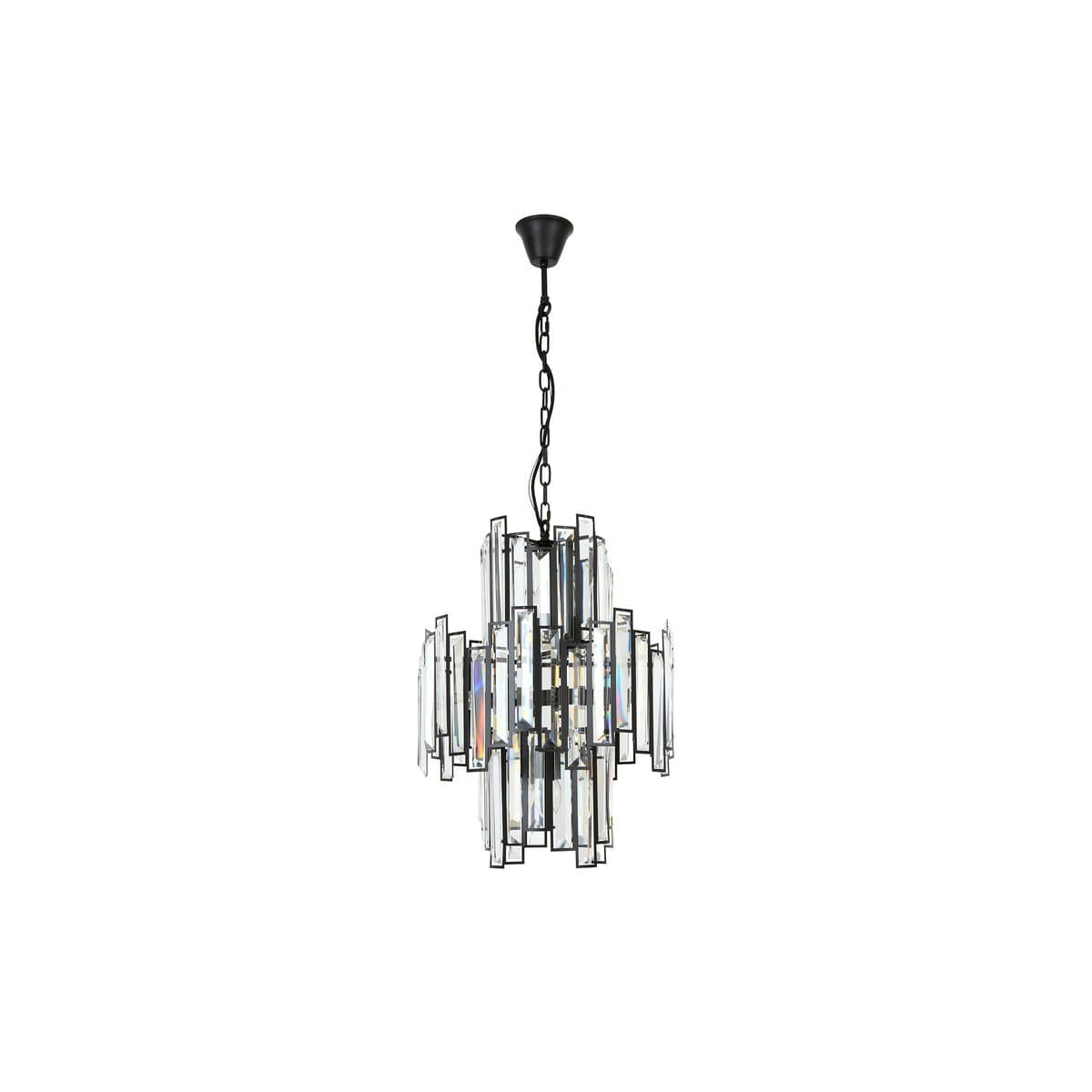Empire 10 Light Crystal Chandelier in Black