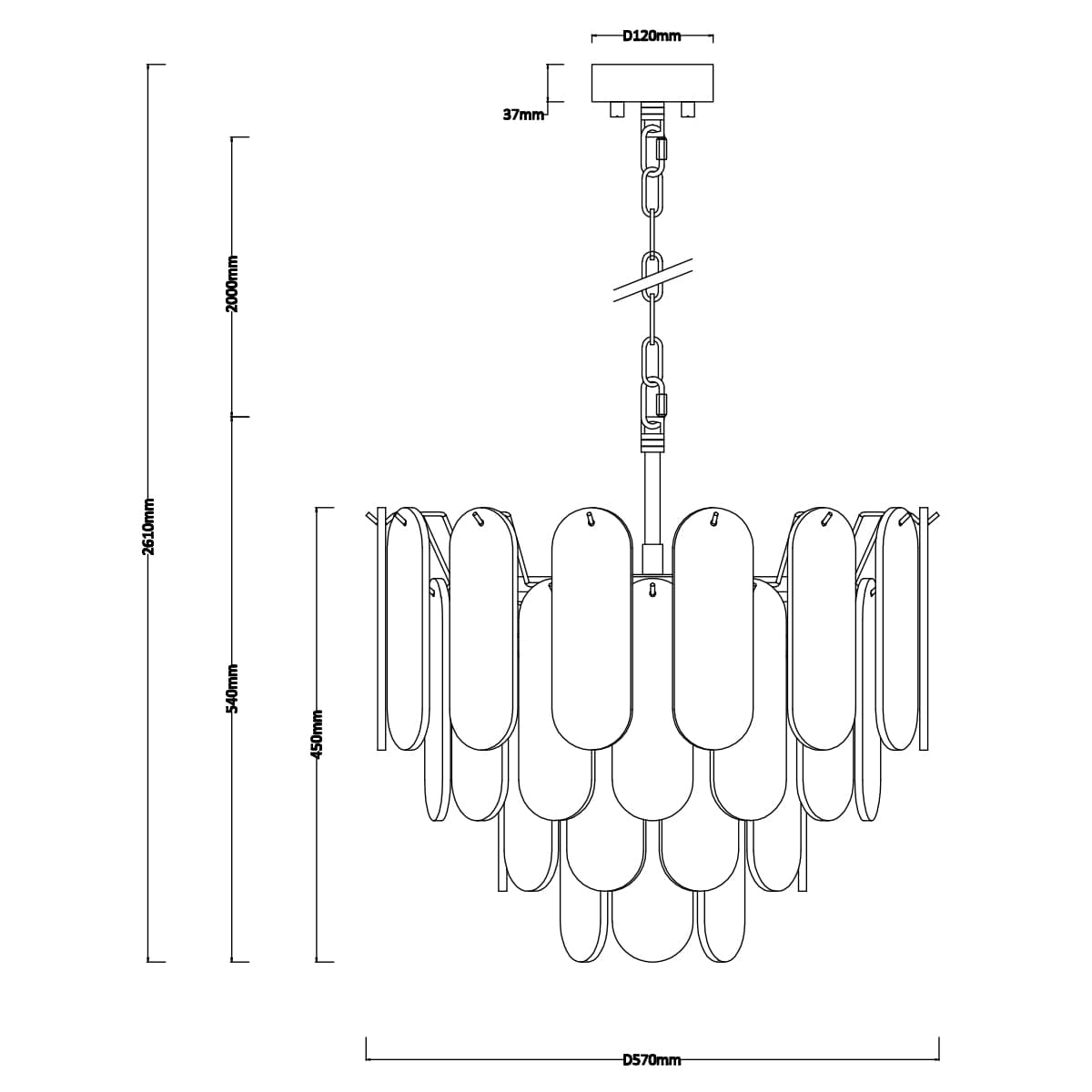 Made by Mayfair Vinci 12 Light Chandelier Pendant or Close-To-Ceiling Fitting in Bronze with Hazel Alabaster-img-3