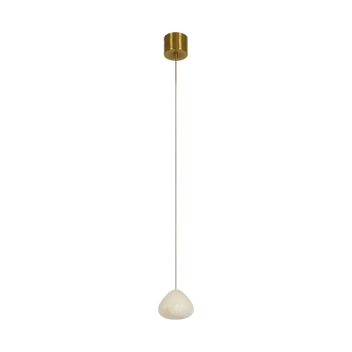 Made by Mayfair Amalfi Single Pendant in Spanish Alabaster with Aged Brass-img-1
