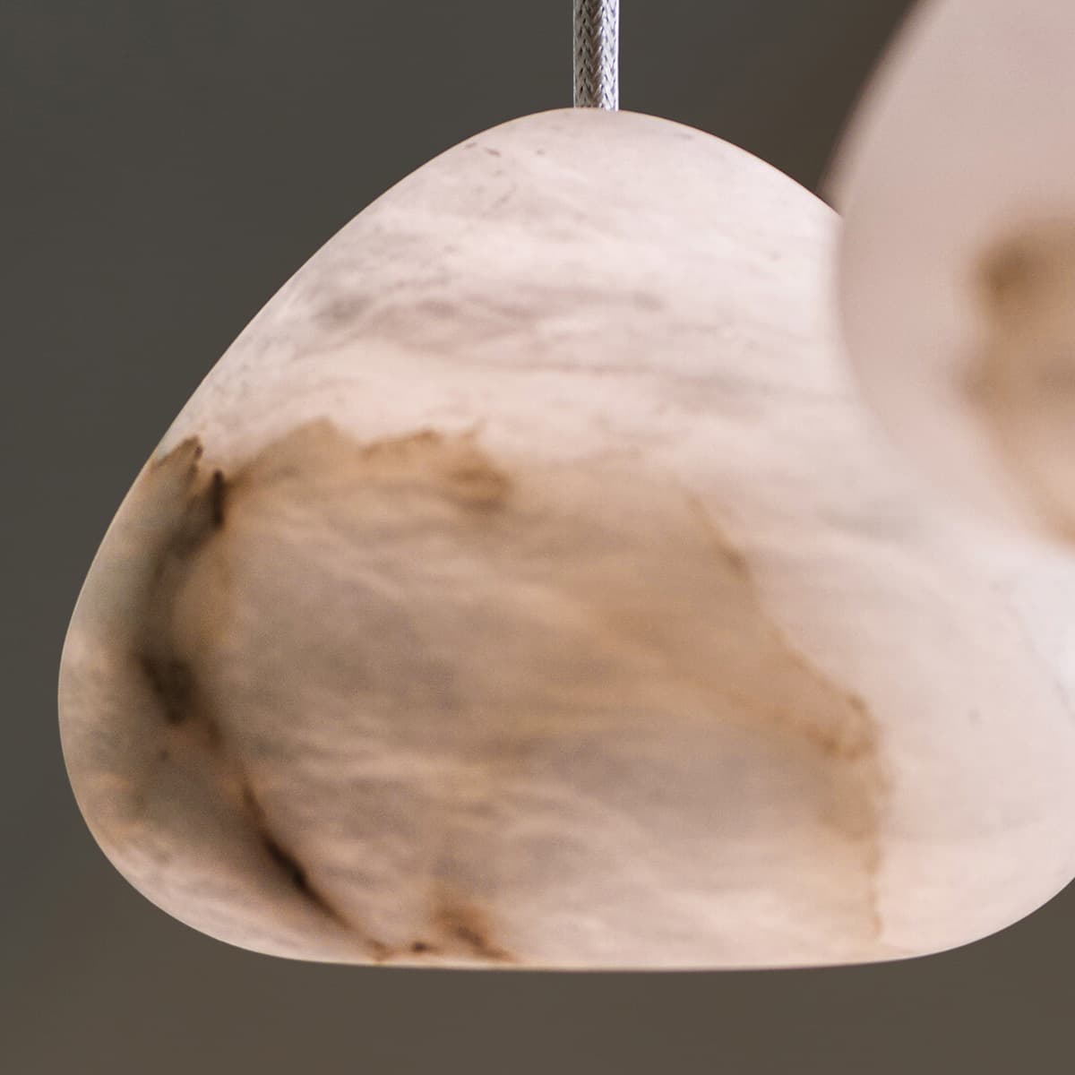 Made by Mayfair Amalfi 5 Light Pendant in Spanish Alabaster with Aged Brass-img-5