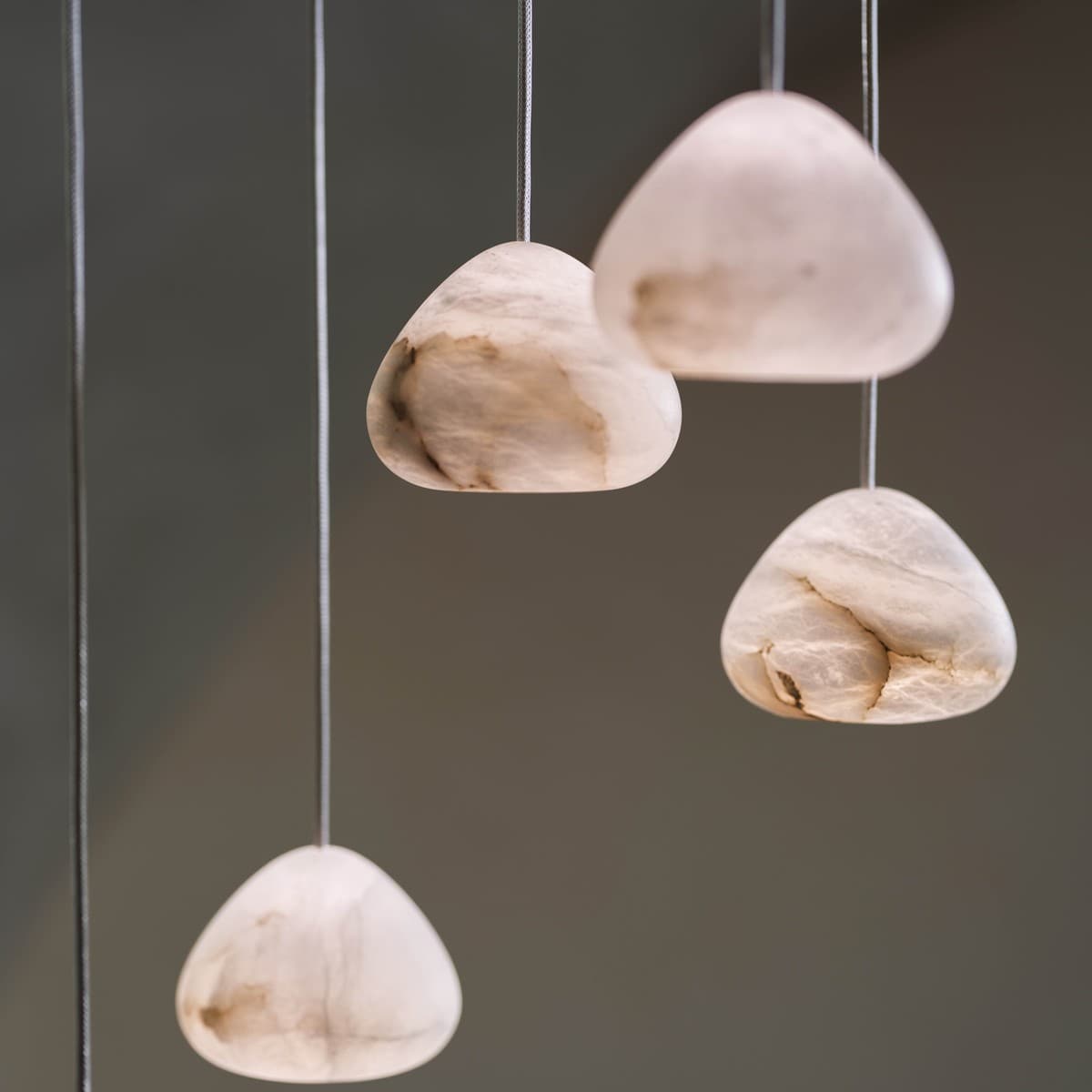 Made by Mayfair Amalfi 12 Light Pendant in Spanish Alabaster with Aged Brass-img-3