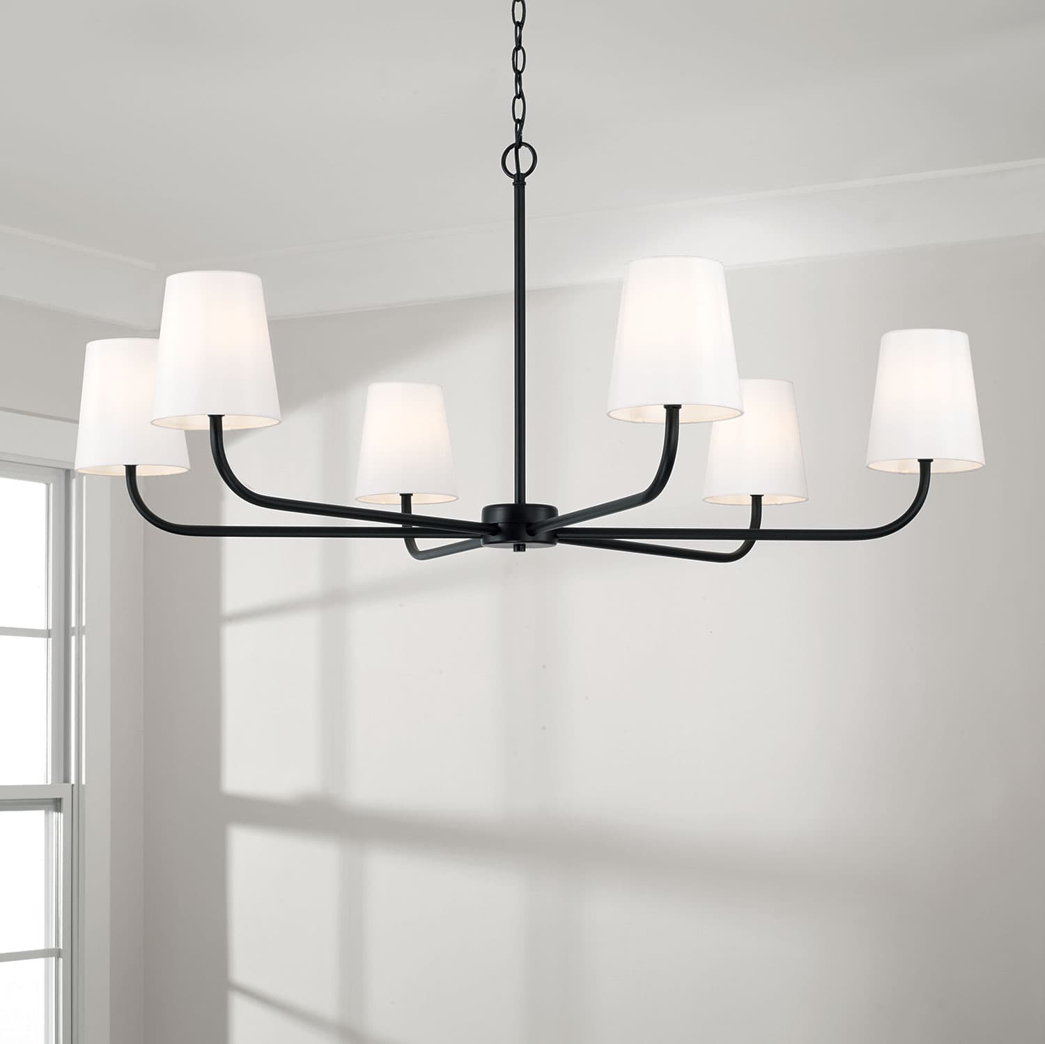 Winnie 6 Light Chandelier - Large in Matte Black
