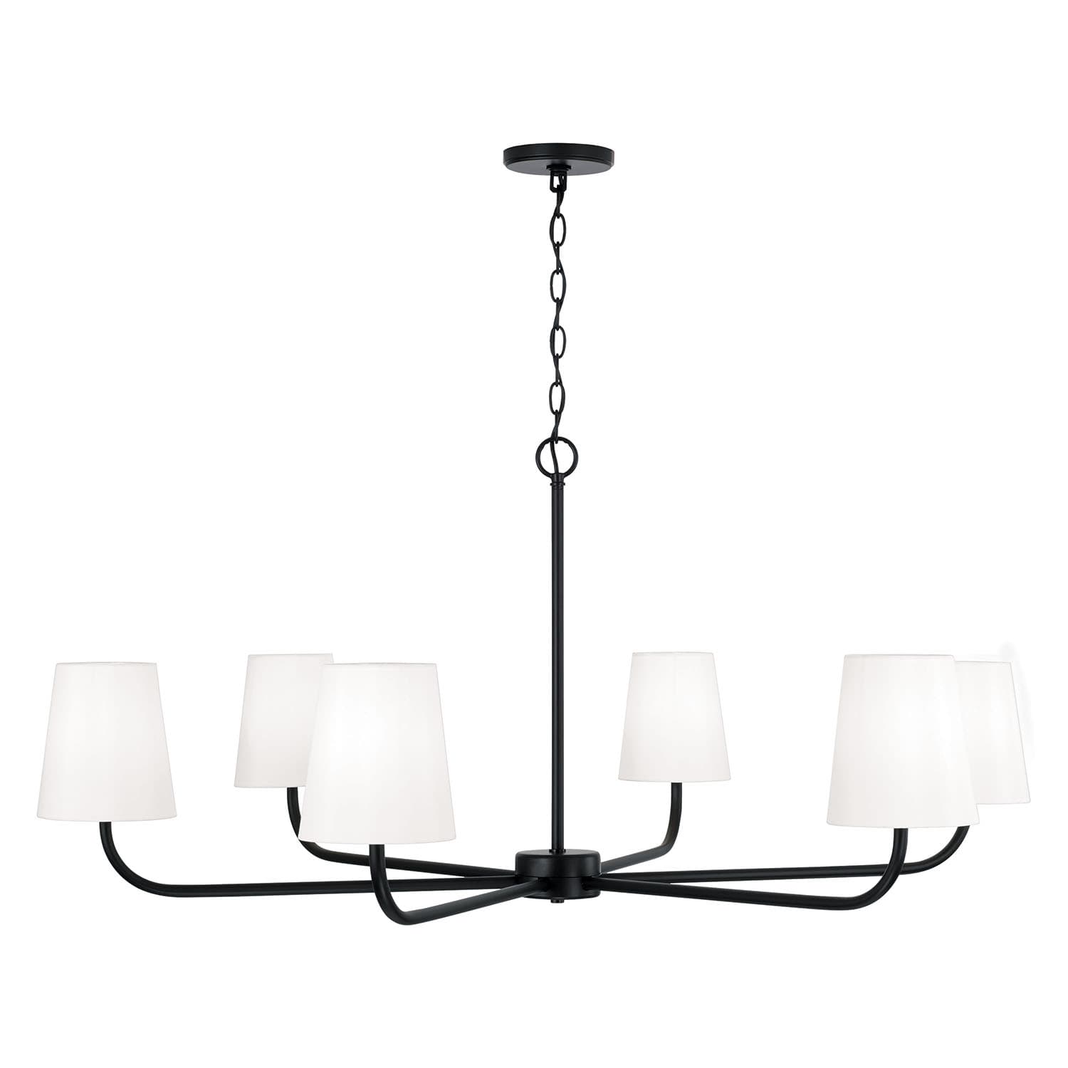 Winnie 6 Light Chandelier - Large in Matte Black