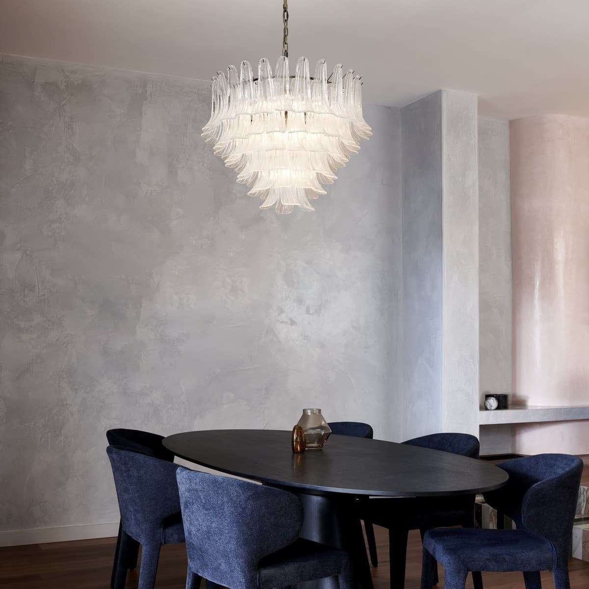Aspen 10 Light Pendant or Close-To-Ceiling Fitting in Antique Brass with Clear Glass-img-3