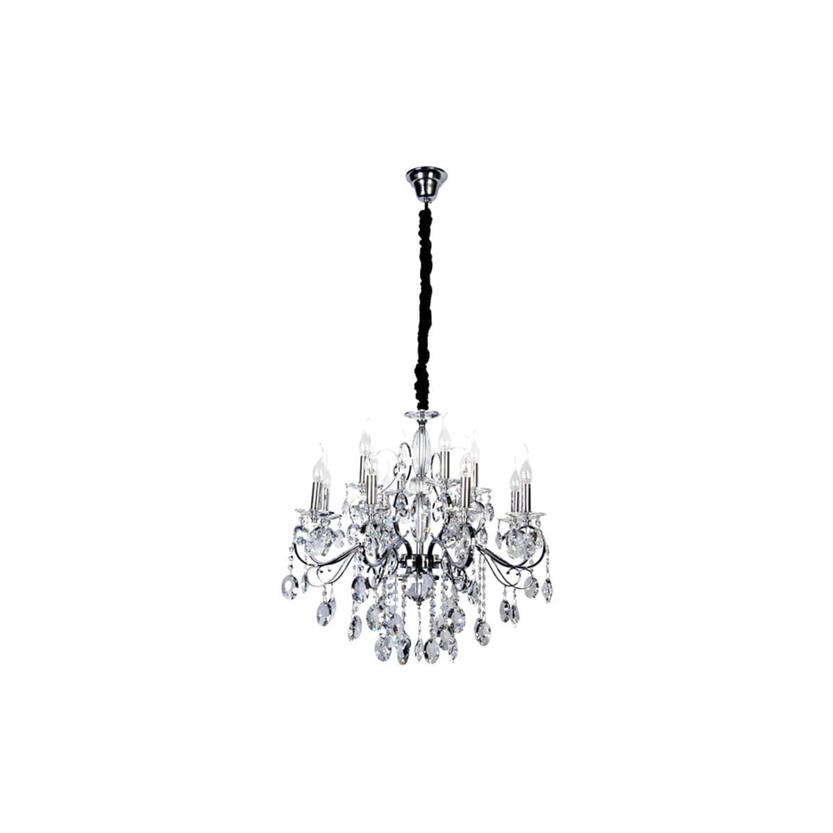 Madeleine 12 Light Egyptian Crystal Chandelier in Chrome