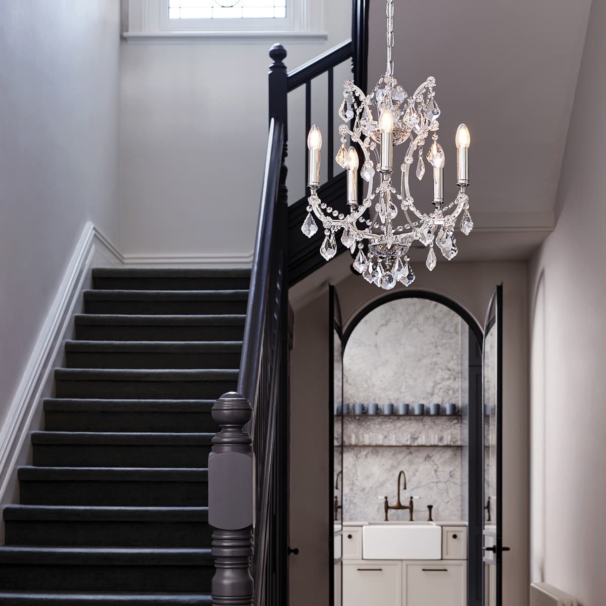 Winslow 5 Light Crystal Chandelier in Chrome-img-2