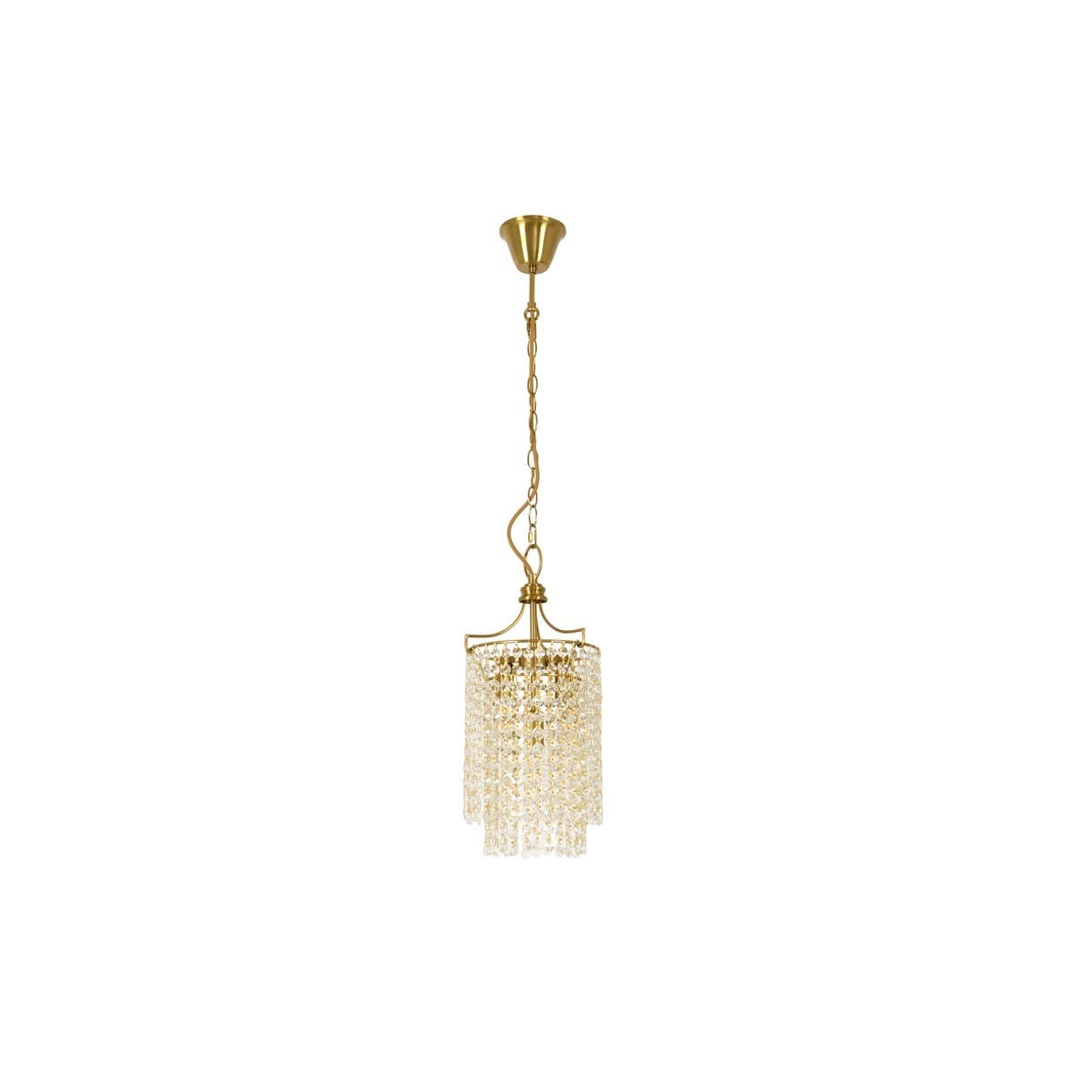 Sarita 3 Light Small Crystal Chandelier in Aged Brass