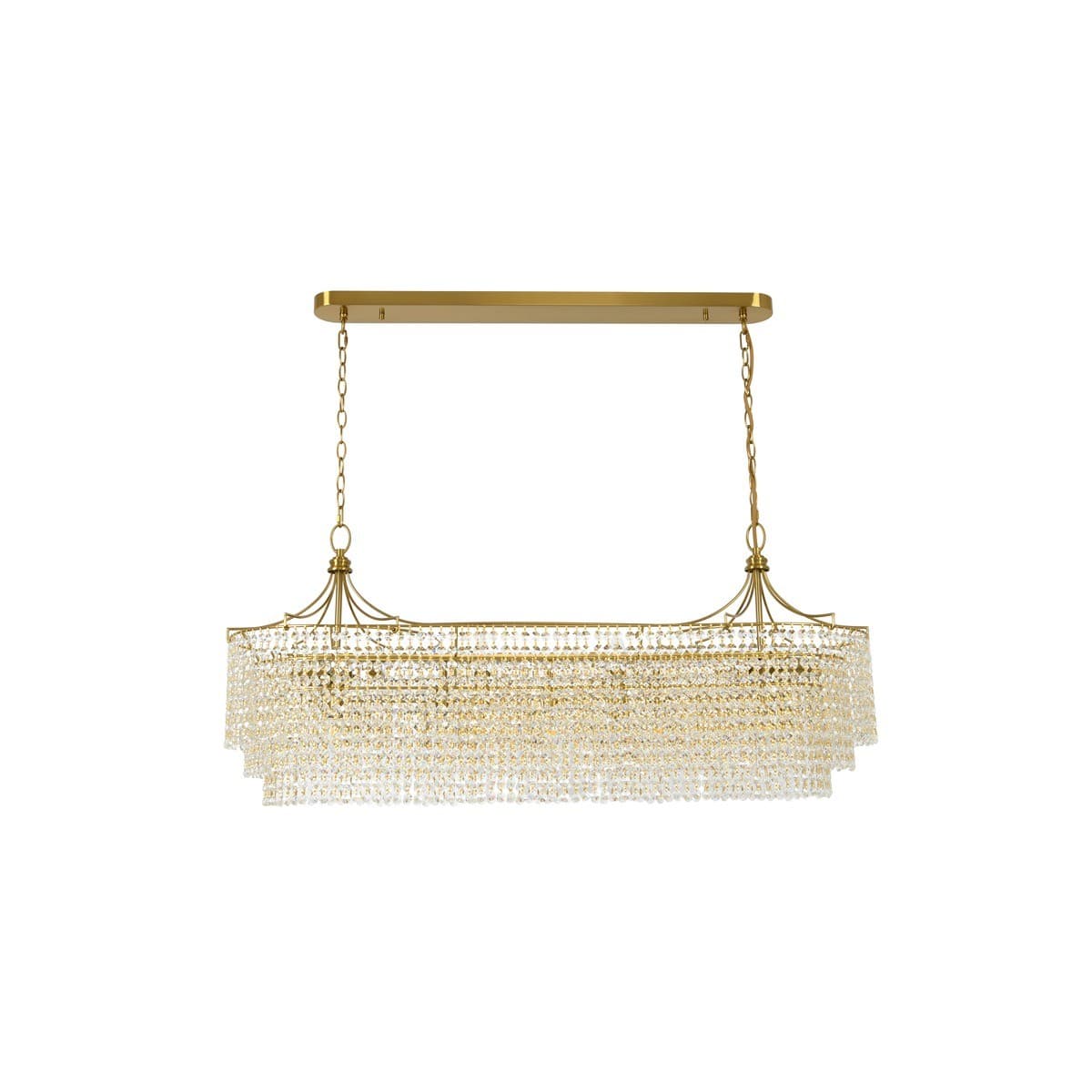 Sarita 15 Light Oval Crystal Chandelier in Aged Brass-img-1