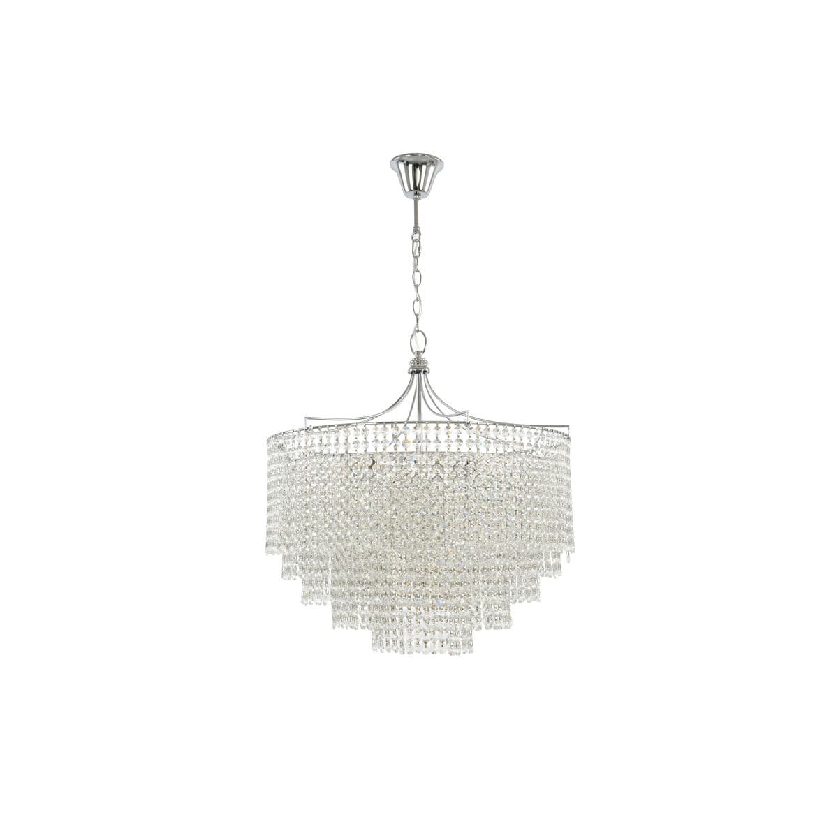 Sarita 10 Light Large Crystal Chandelier or Close-To-Ceiling Fitting in Polished Chrome-img-1