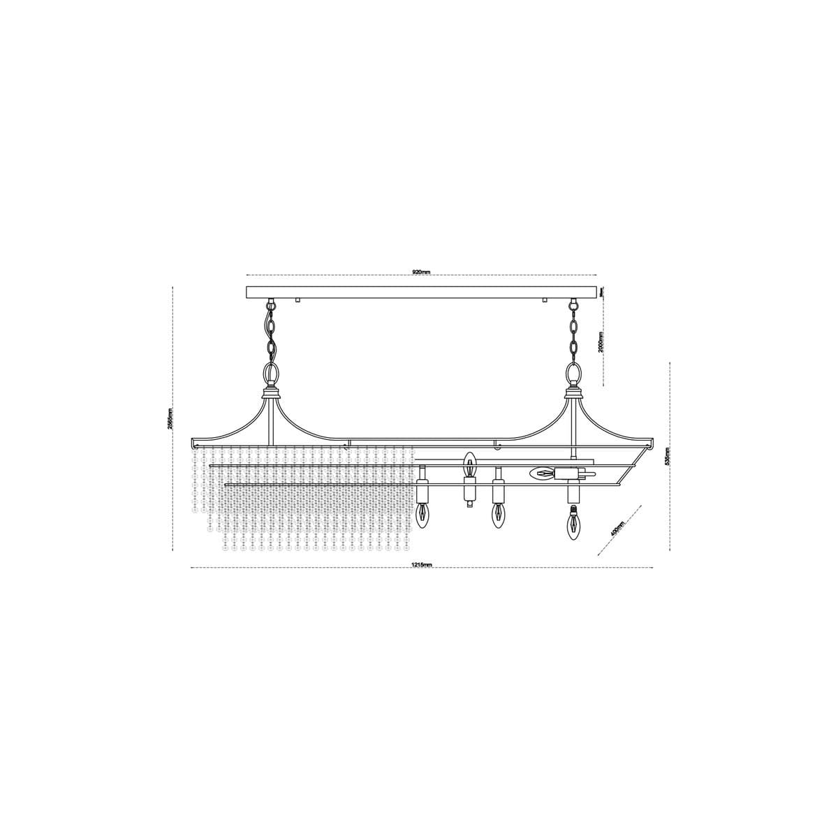 Sarita 15 Light Oval Crystal Chandelier in Polished Chrome-img-2