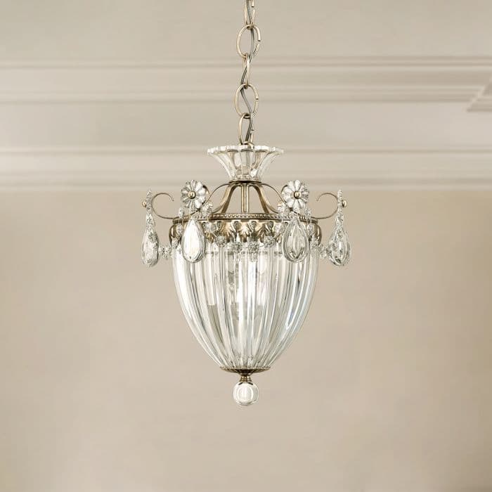 Bagatelle 3 Light Crystal Pendant in Etruscan Gold