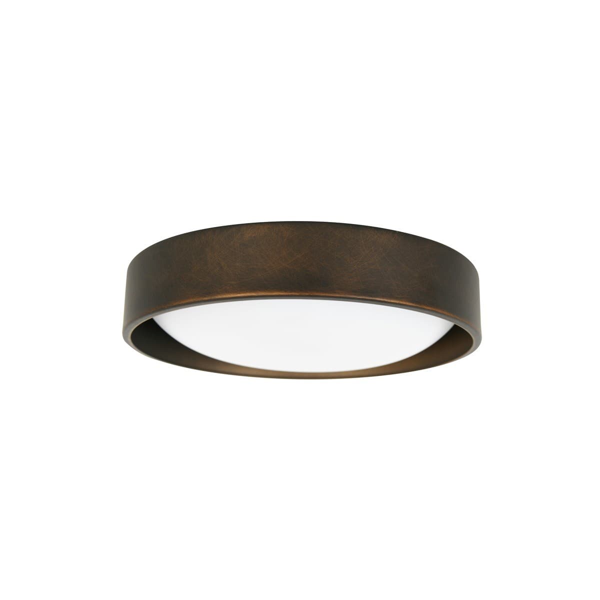 Uno 250mm 1 Light Flush Mount in Bronze