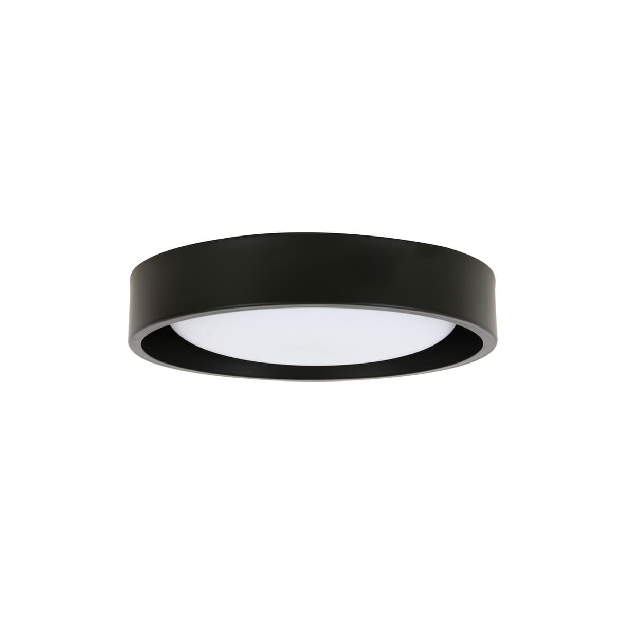 Uno 250mm 1 Light Flush Mount in Black