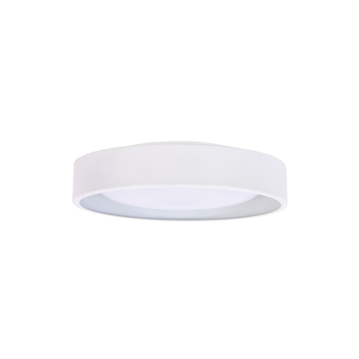 Uno 250mm 1 Light Flush Mount in White-img-1