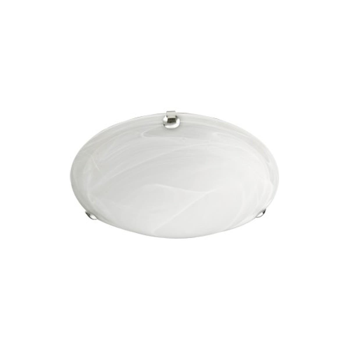 Project 40cm DIY Flush Mount in Chrome with Marbled Glass-img-1