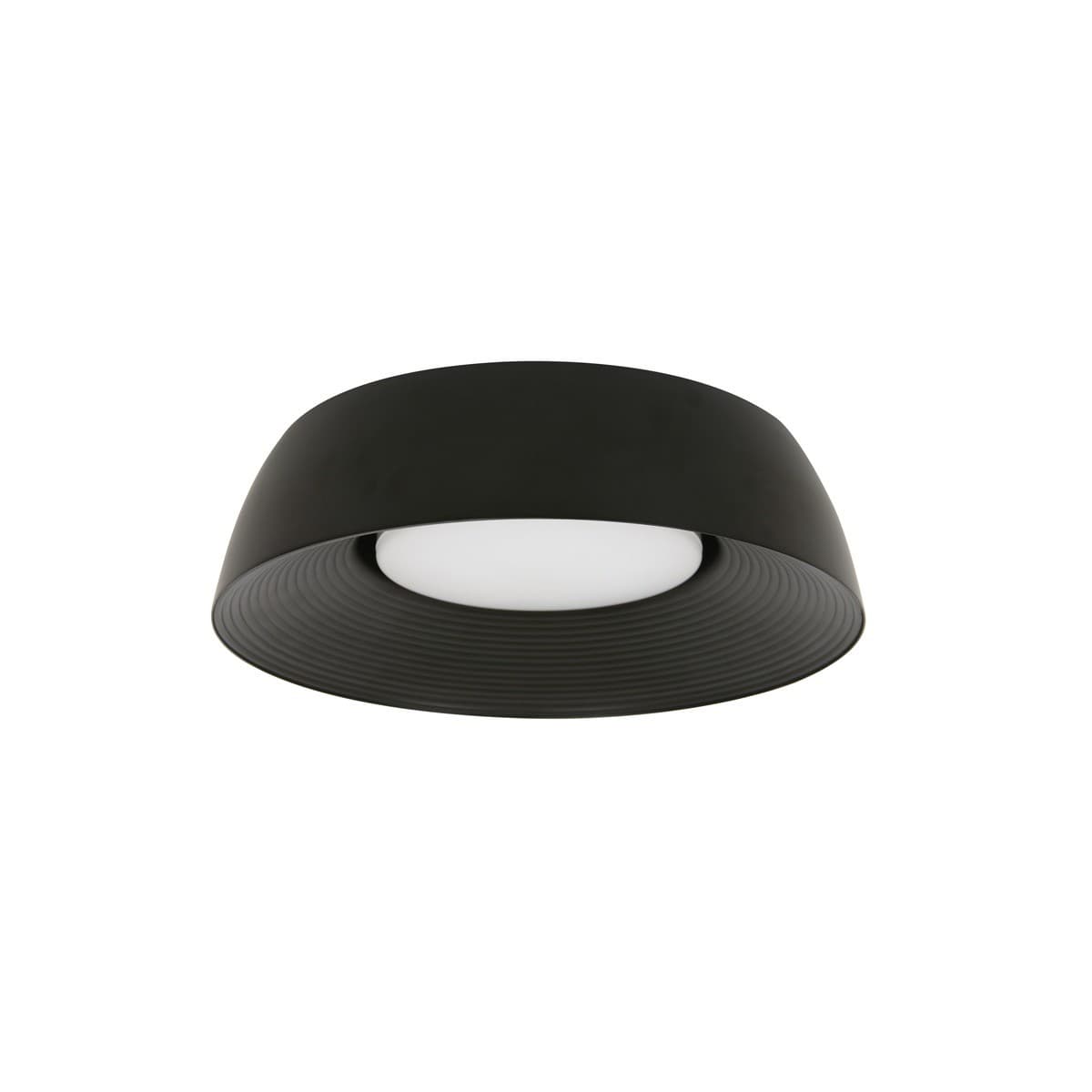 Domo 300mm 1 Light Flush Mount in Black-img-1