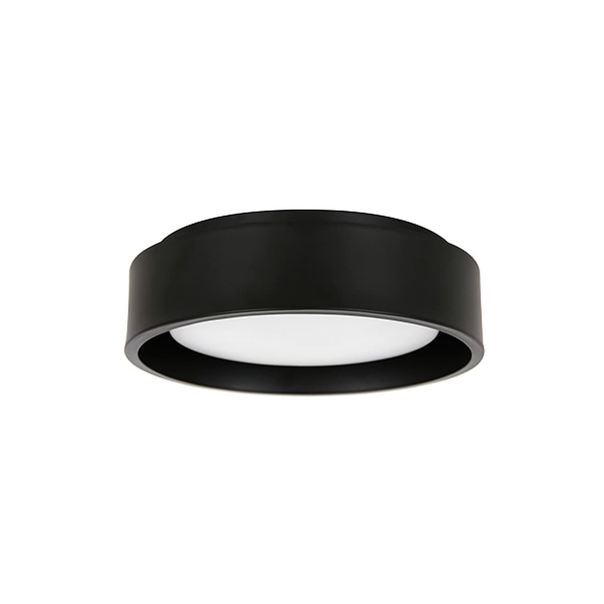 Uno 200mm 1 Light Flush Mount in Black