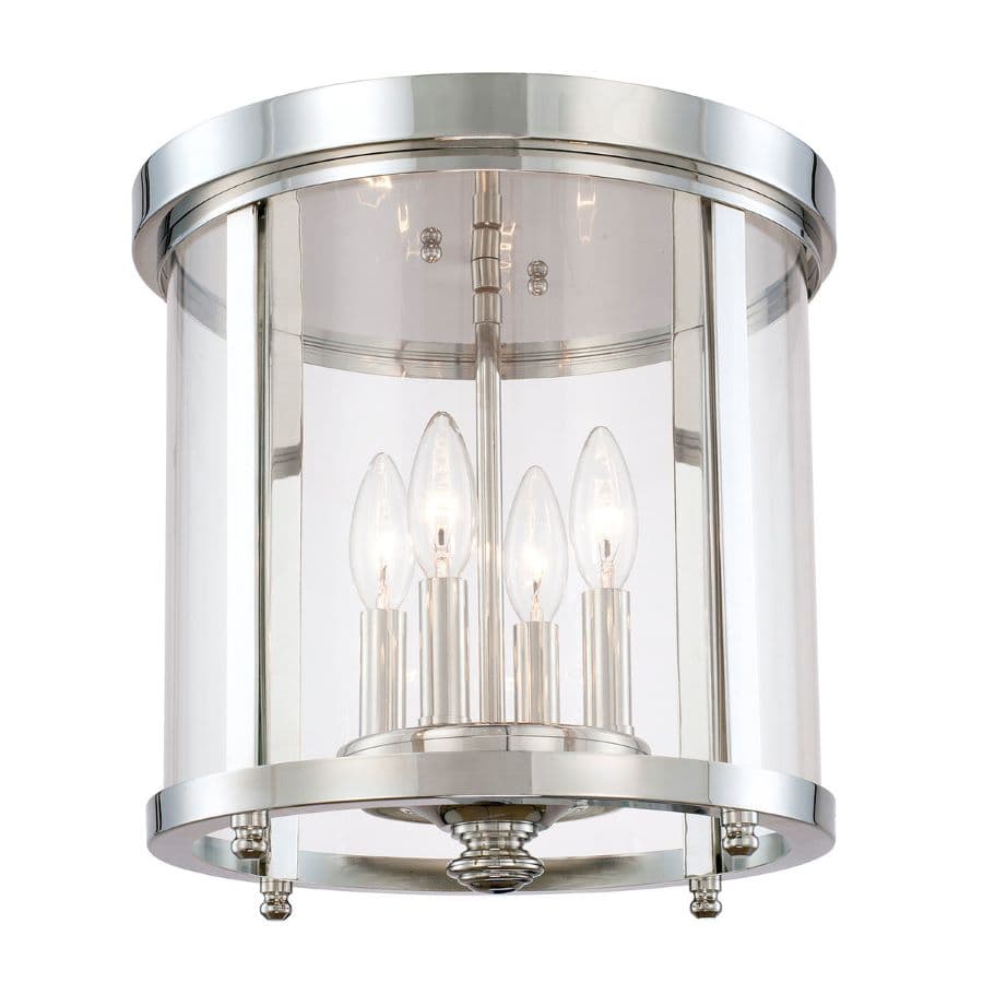 Collins 4 Light Semi-Flush in Polished Nickel