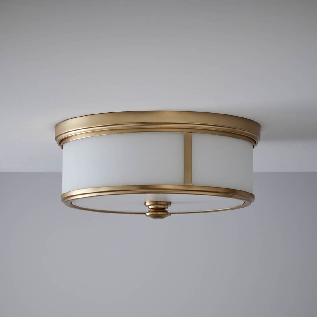 Bolton 3 Light Semi-Flush in Aged Gold