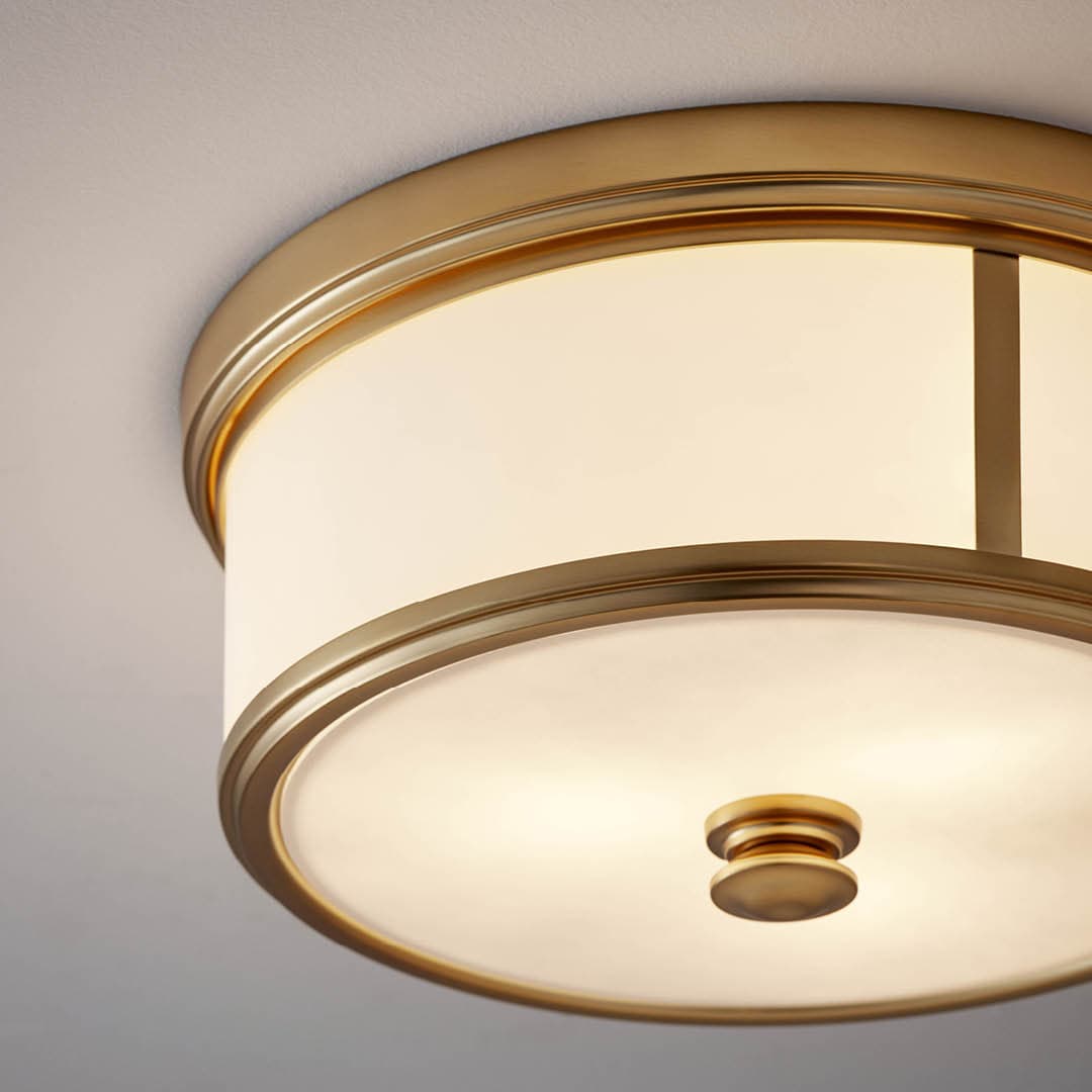 Bolton 3 Light Semi-Flush in Aged Gold