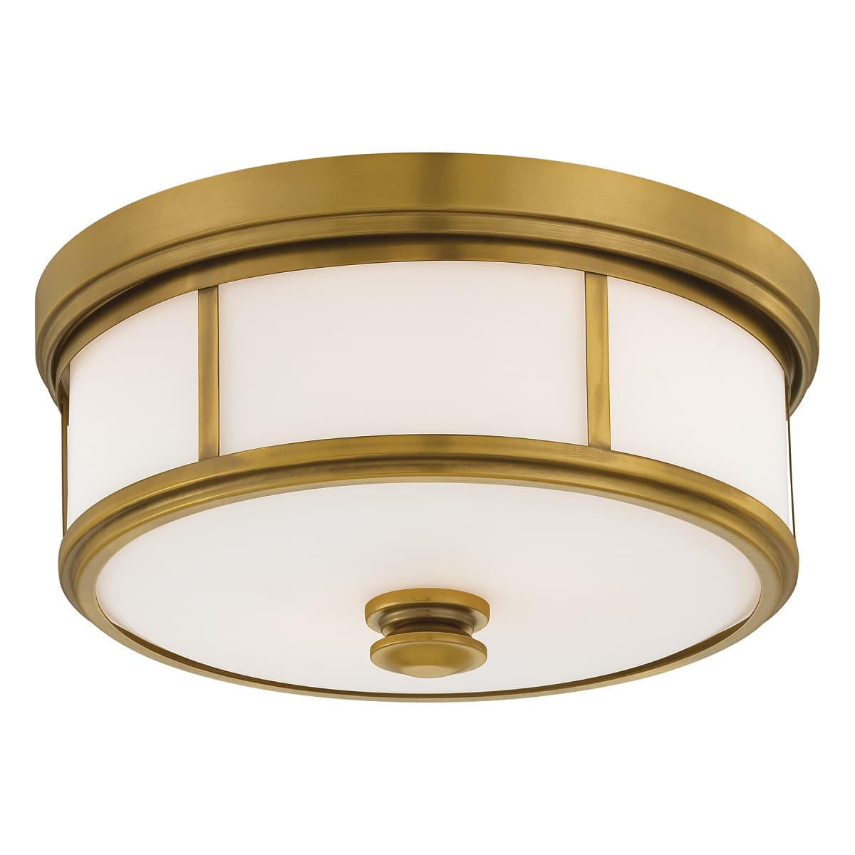 Bolton 3 Light Semi-Flush in Aged Gold