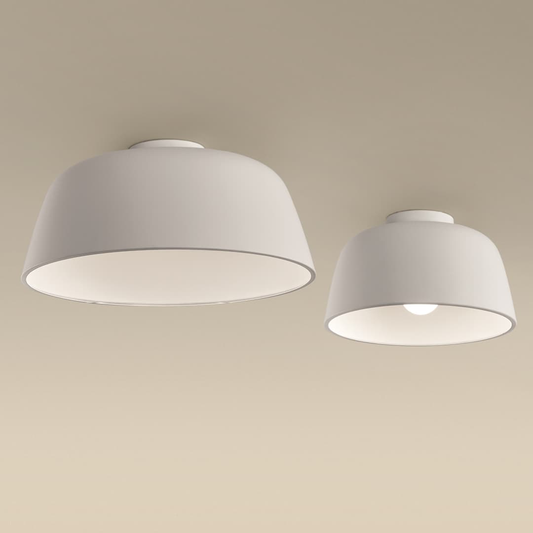 Kondo Ceiling Light - Large in White & Gold