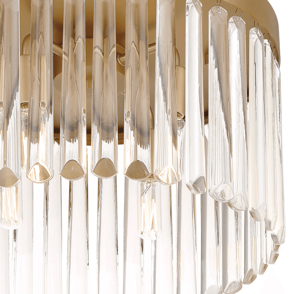 JOSEPHINE 4 LIGHT FLUSH MOUNT IN MODERN GOLD