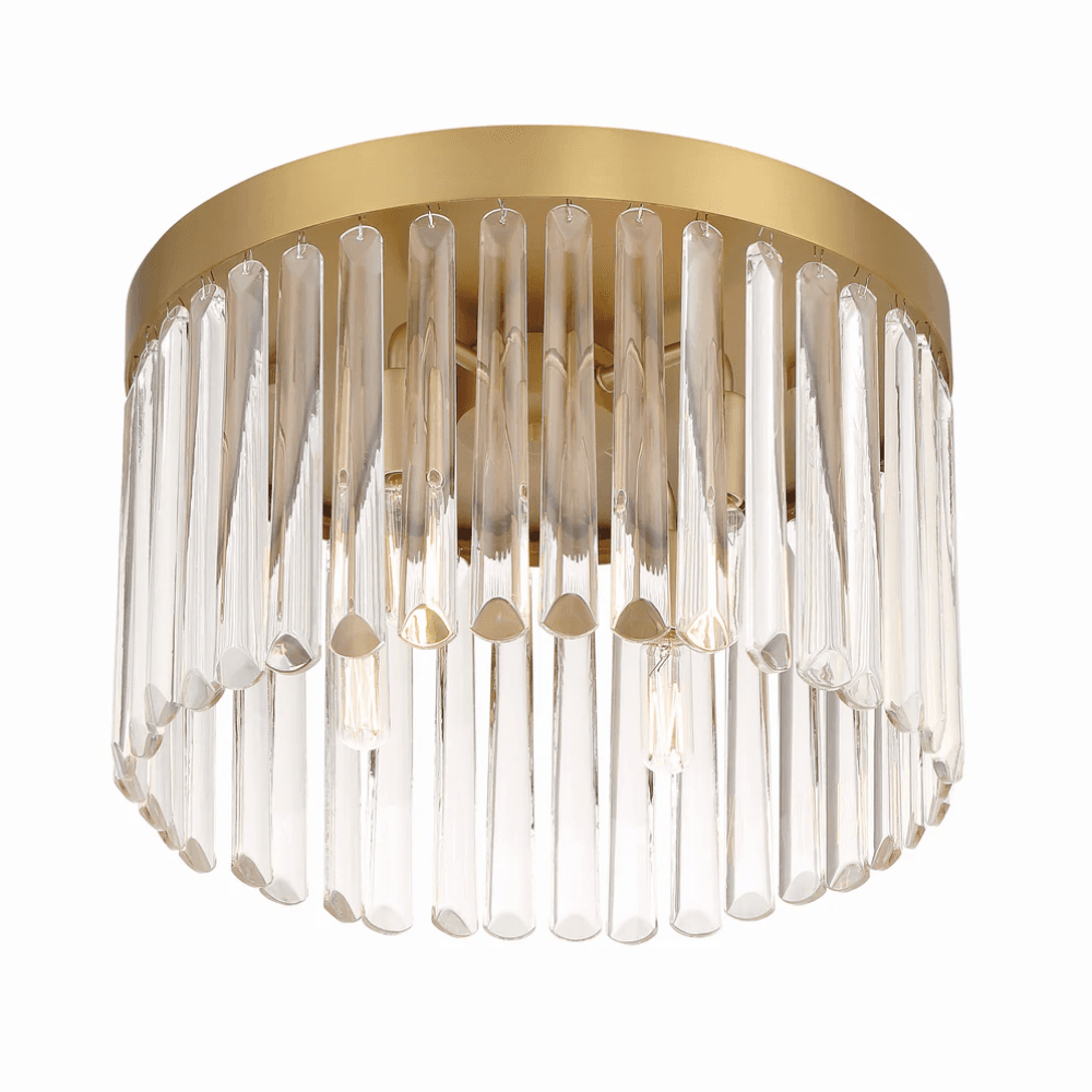 JOSEPHINE 4 LIGHT FLUSH MOUNT IN MODERN GOLD