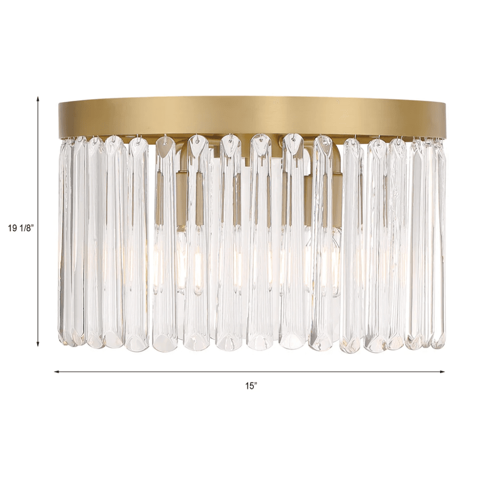 JOSEPHINE 4 LIGHT FLUSH MOUNT IN MODERN GOLD
