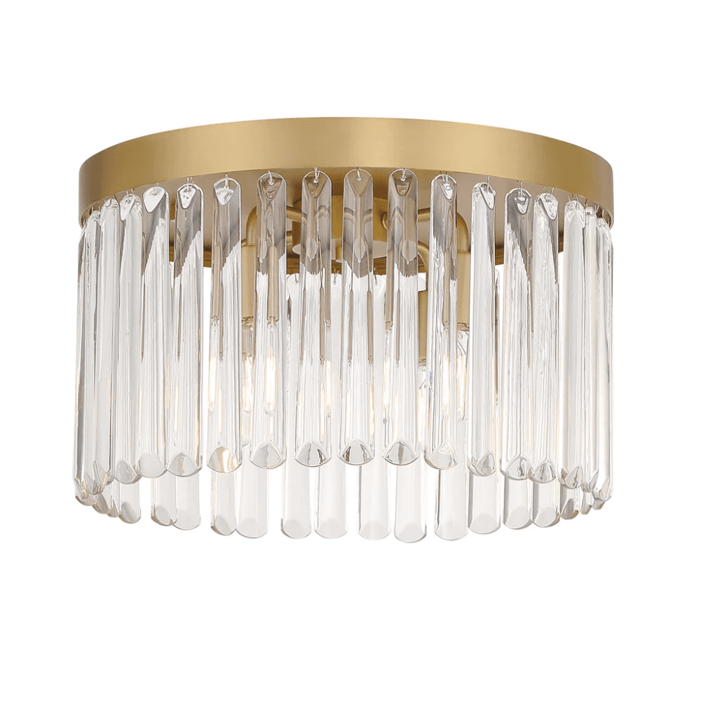 JOSEPHINE 4 LIGHT FLUSH MOUNT IN MODERN GOLD
