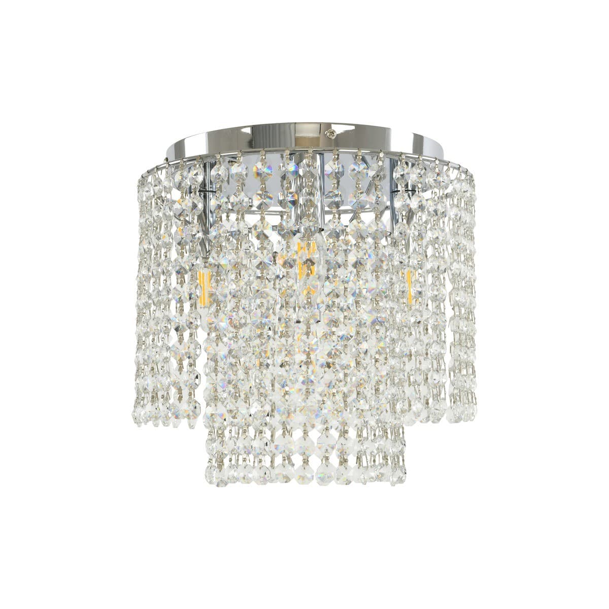 Sarita 300mm 4 Light Flush Mount in Polished Chrome-img-1