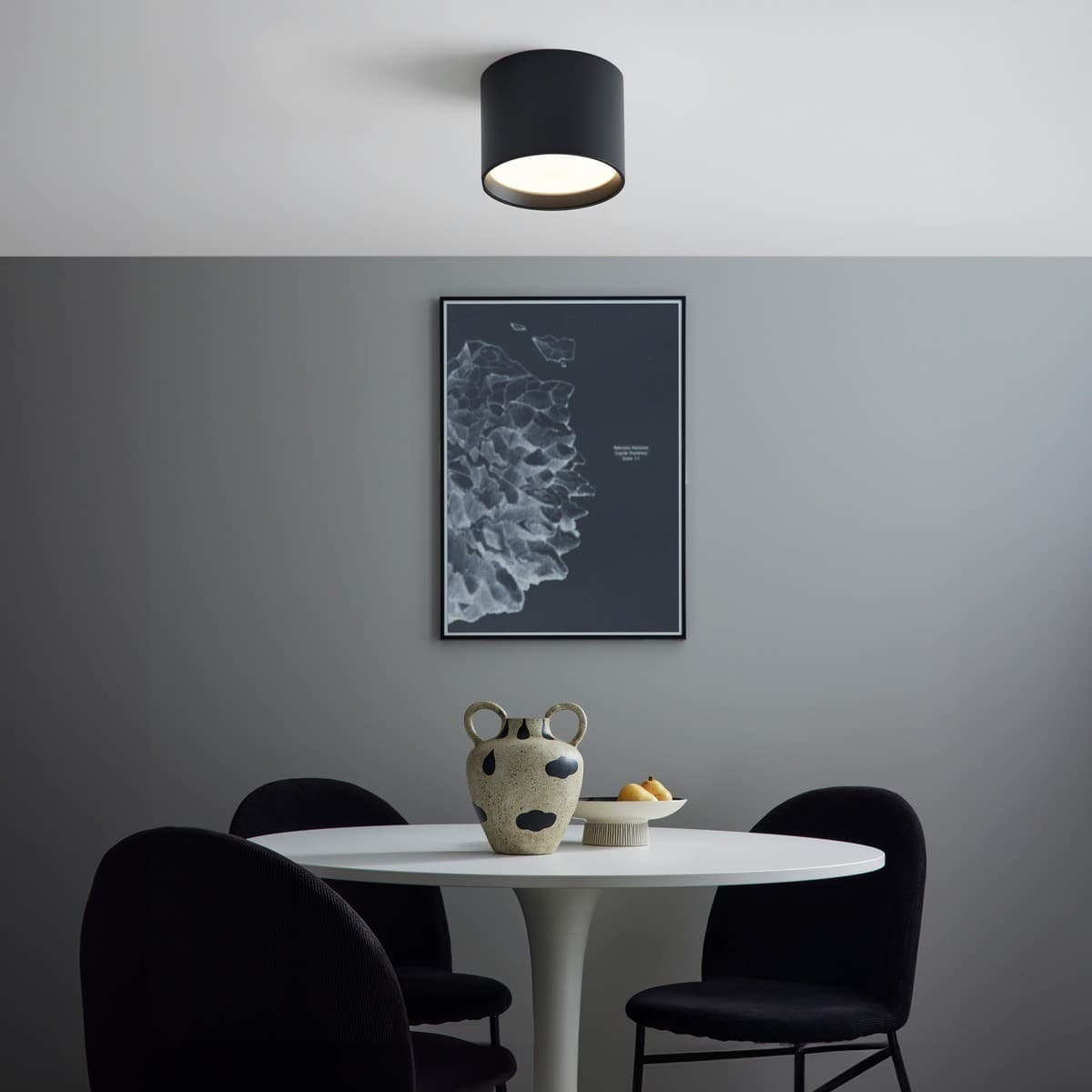 MFL Lunar 1 Light 175mm Flush Mount in Black-img-2