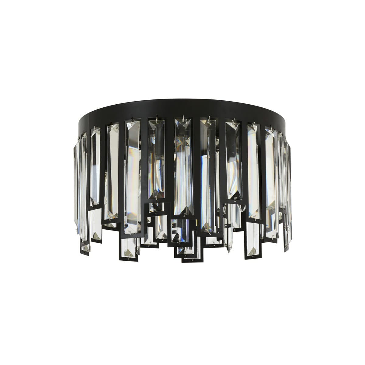 Empire 6 Light Flush Mount in Black-img-1