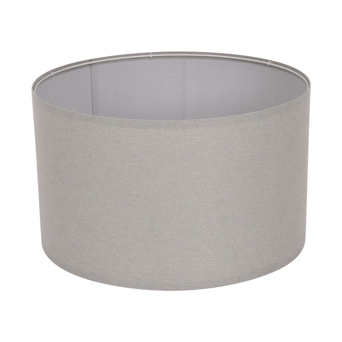 Sofia 500mm Grey Linen Drum Shade Fabric Only