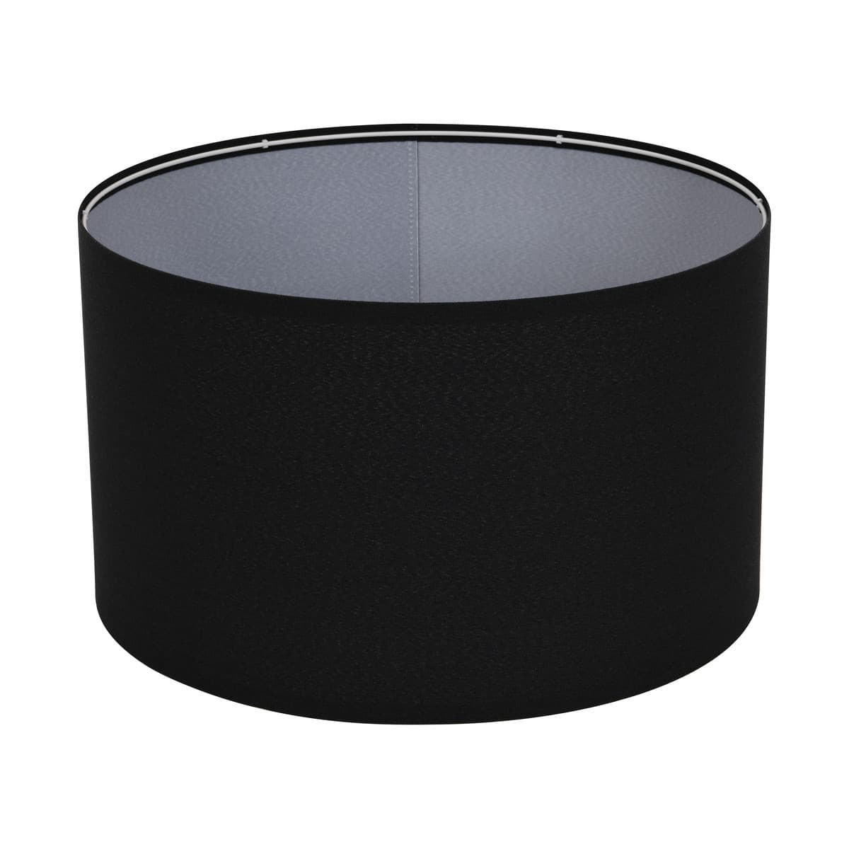 Sofia 500mm Black Linen Drum Shade Fabric Only-img-1