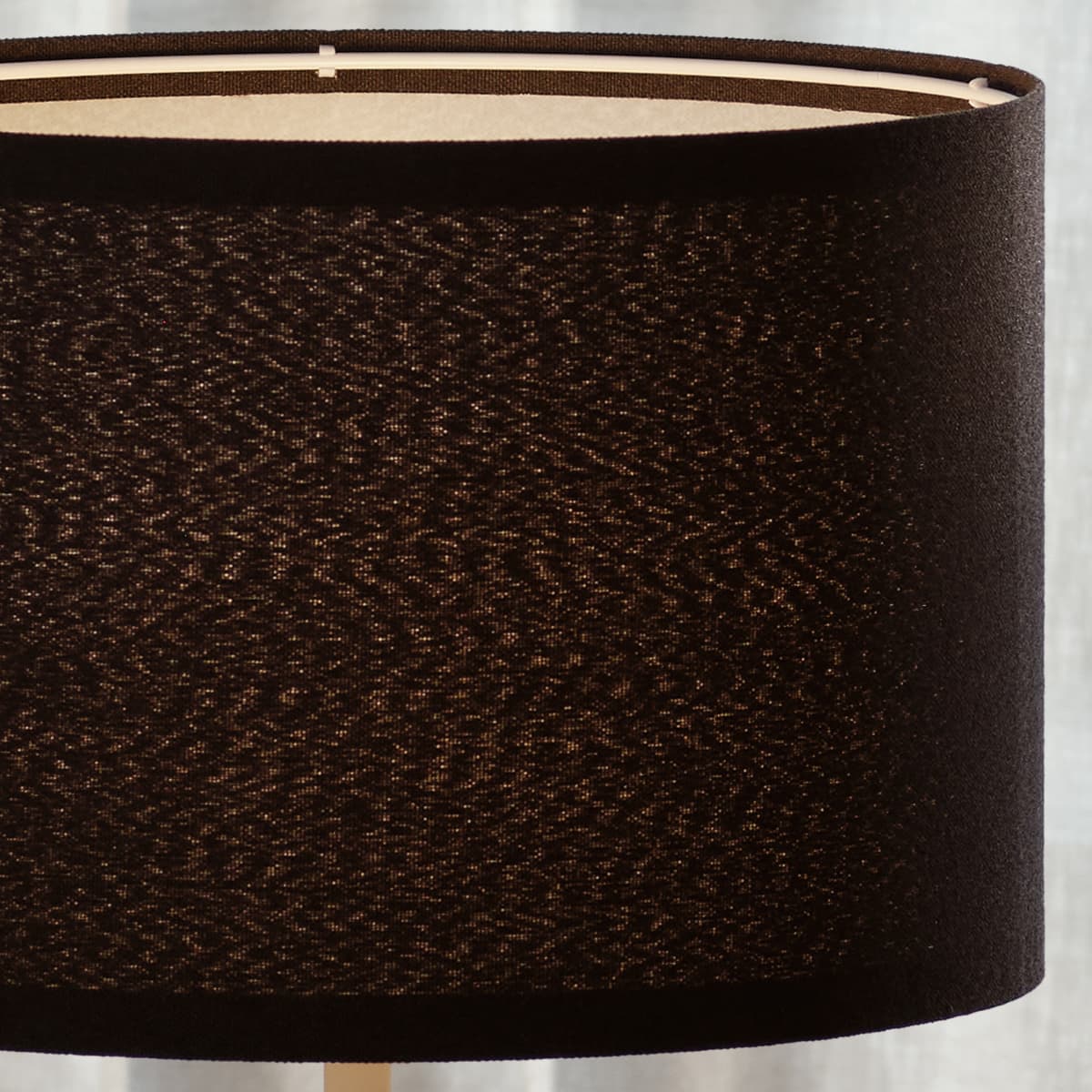 Sofia 500mm Black Linen Drum Shade Fabric Only-img-3