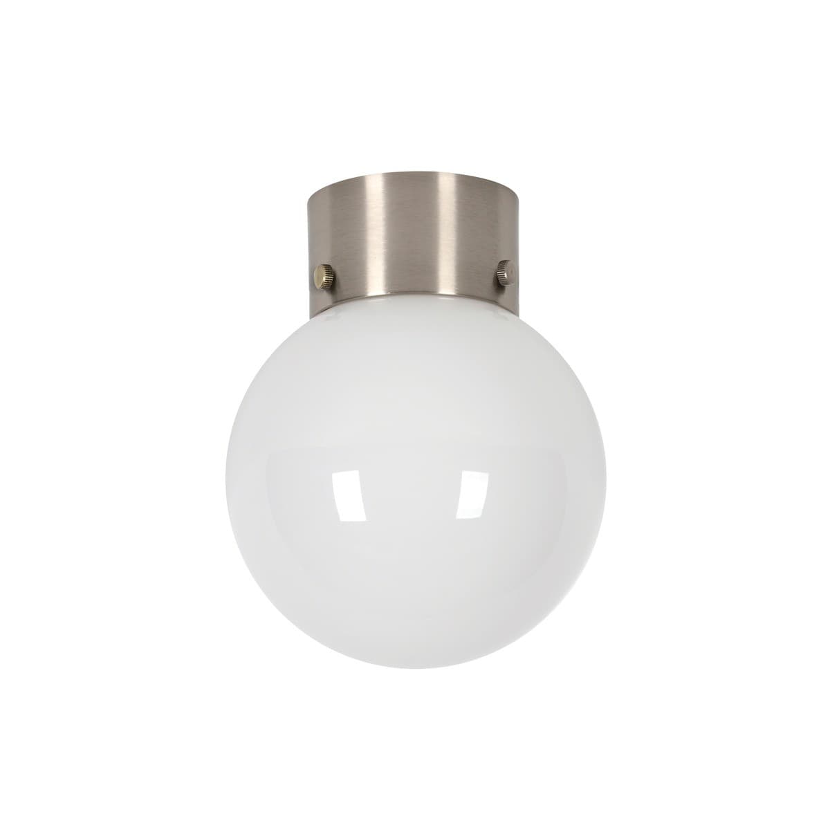 Orb 6 inch 1 Light DIY Batten Fix in Brushed Chrome/Opal